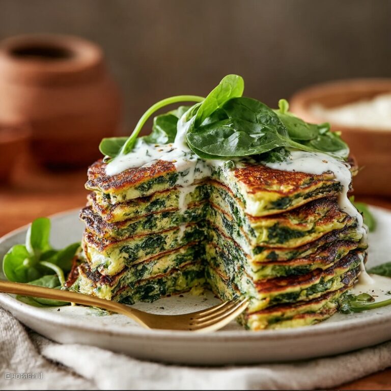 Spinach and Blue Cheese Pancakes Recipe