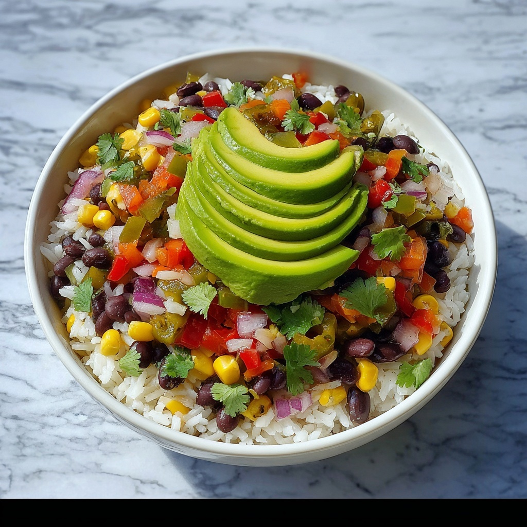 Rice & Veggie Burrito Bowl Recipe - Recipe Image