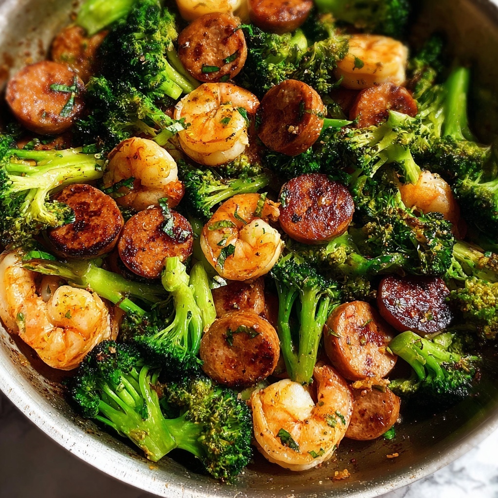 Honey Garlic Shrimp and Sausage Stir-Fry with Broccoli Recipe - Recipe Image