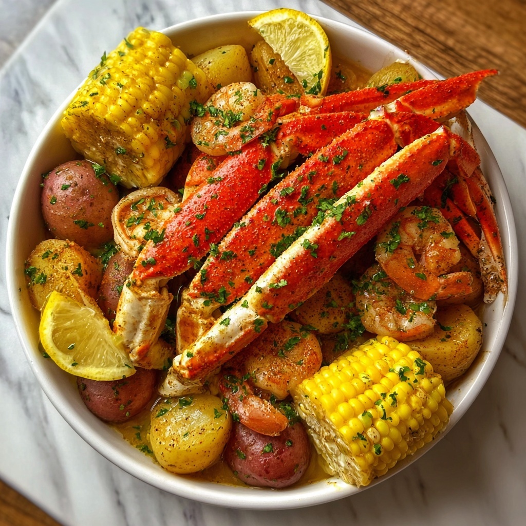 Cajun Seafood Boil with Garlic Butter Sauce Recipe - Recipe Image