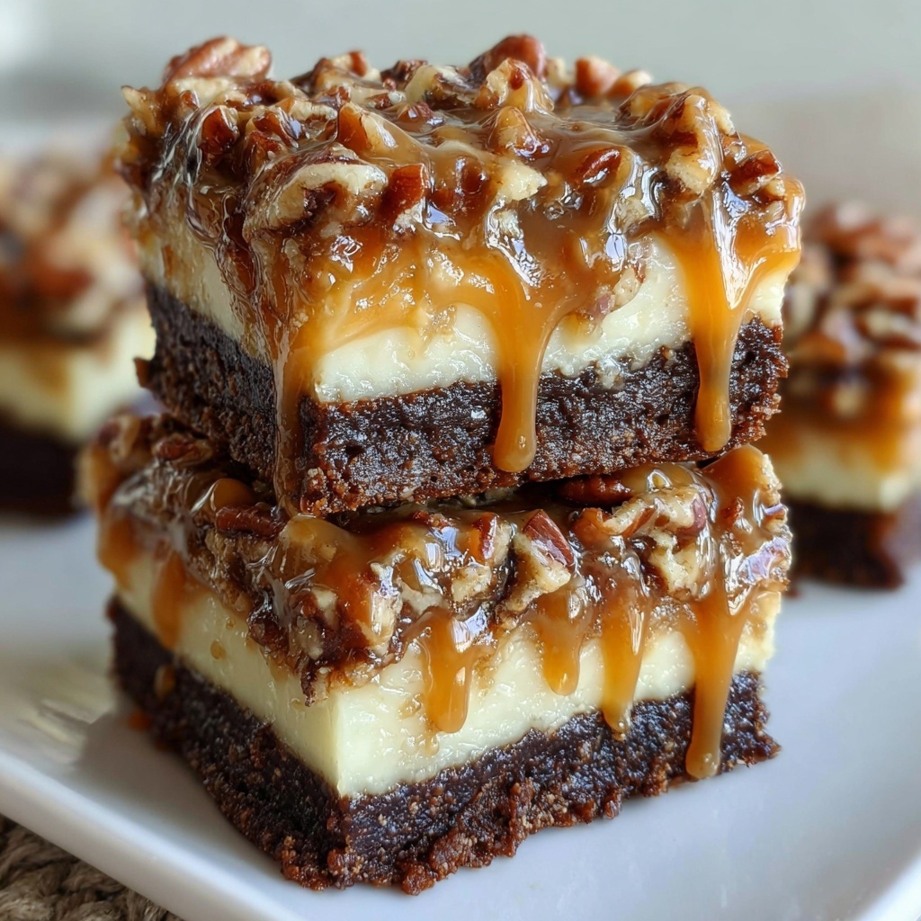Milky Way Caramel Pecan Cheesecake Brownies Recipe - Recipe Image