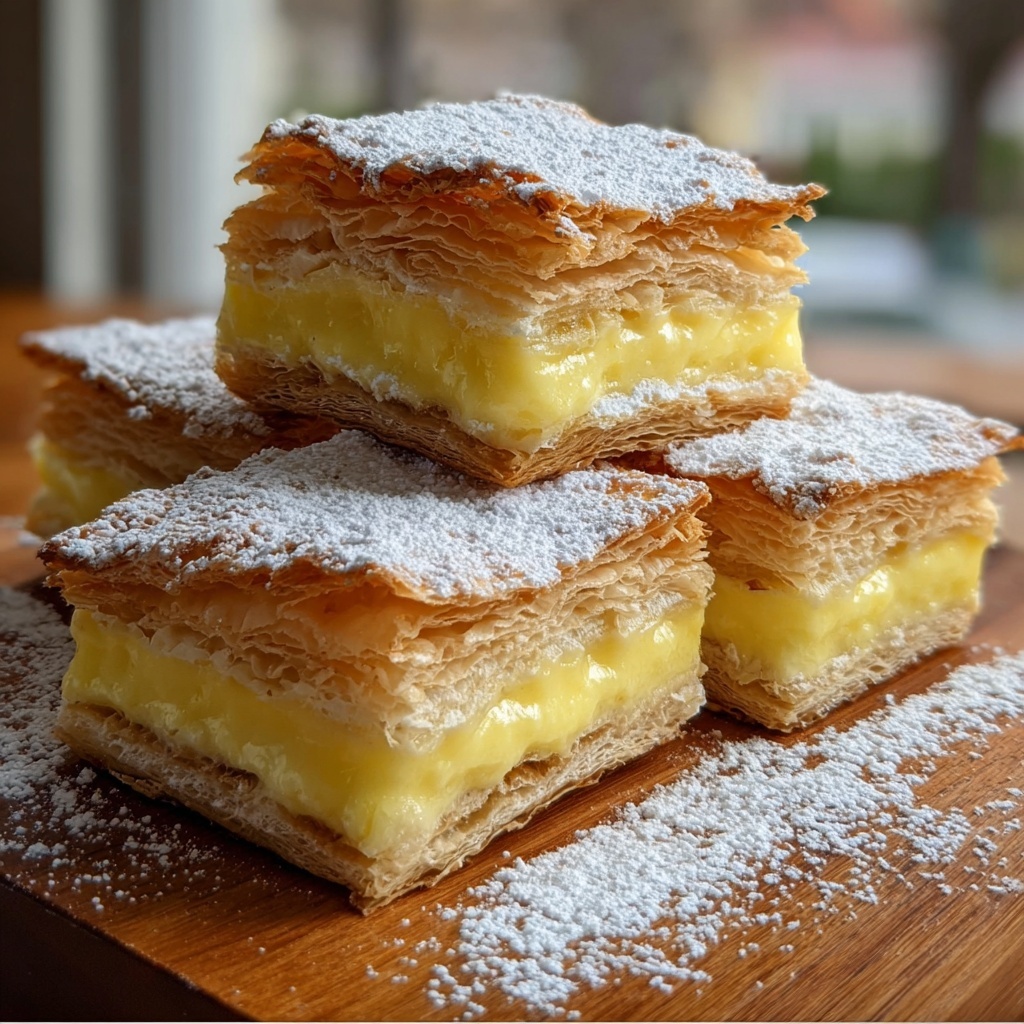Vanilla Custard Cream Squares Recipe - Recipe Image