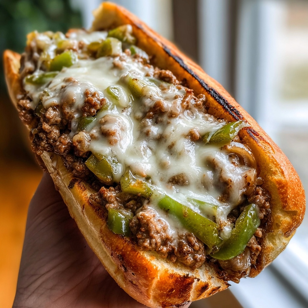 Cheesesteak Style Sloppy Joes Recipe - Recipe Image