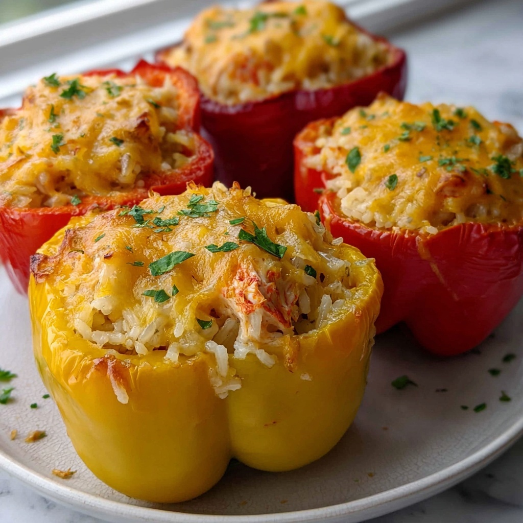 Crab and Shrimp Stuffed Bell Peppers Recipe - Recipe Image