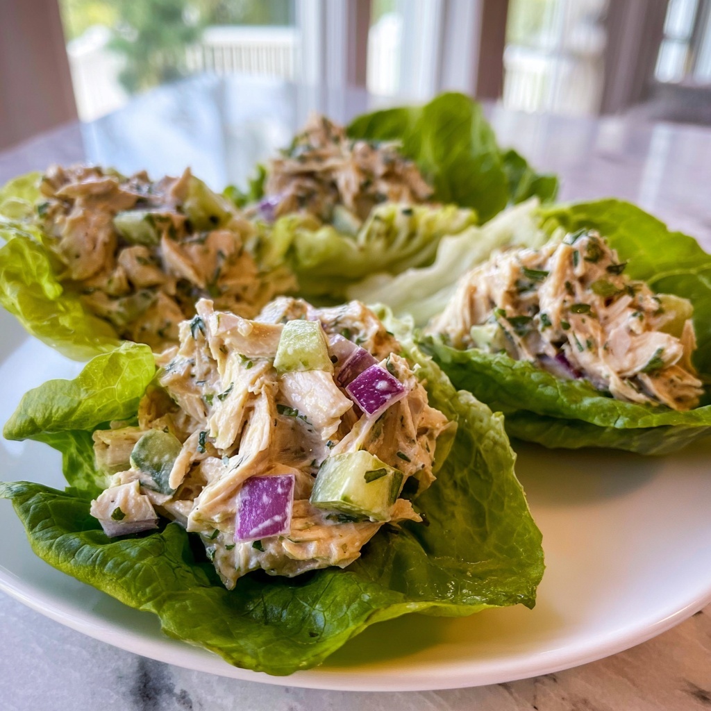 Chicken Salad Lettuce Wraps Recipe - Recipe Image