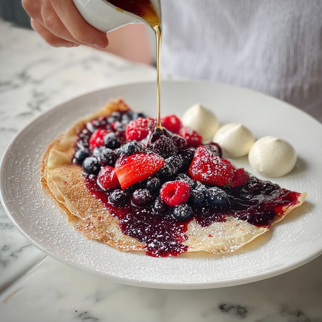 Berry-Topped Tapioca Crepes Recipe - Recipe Image