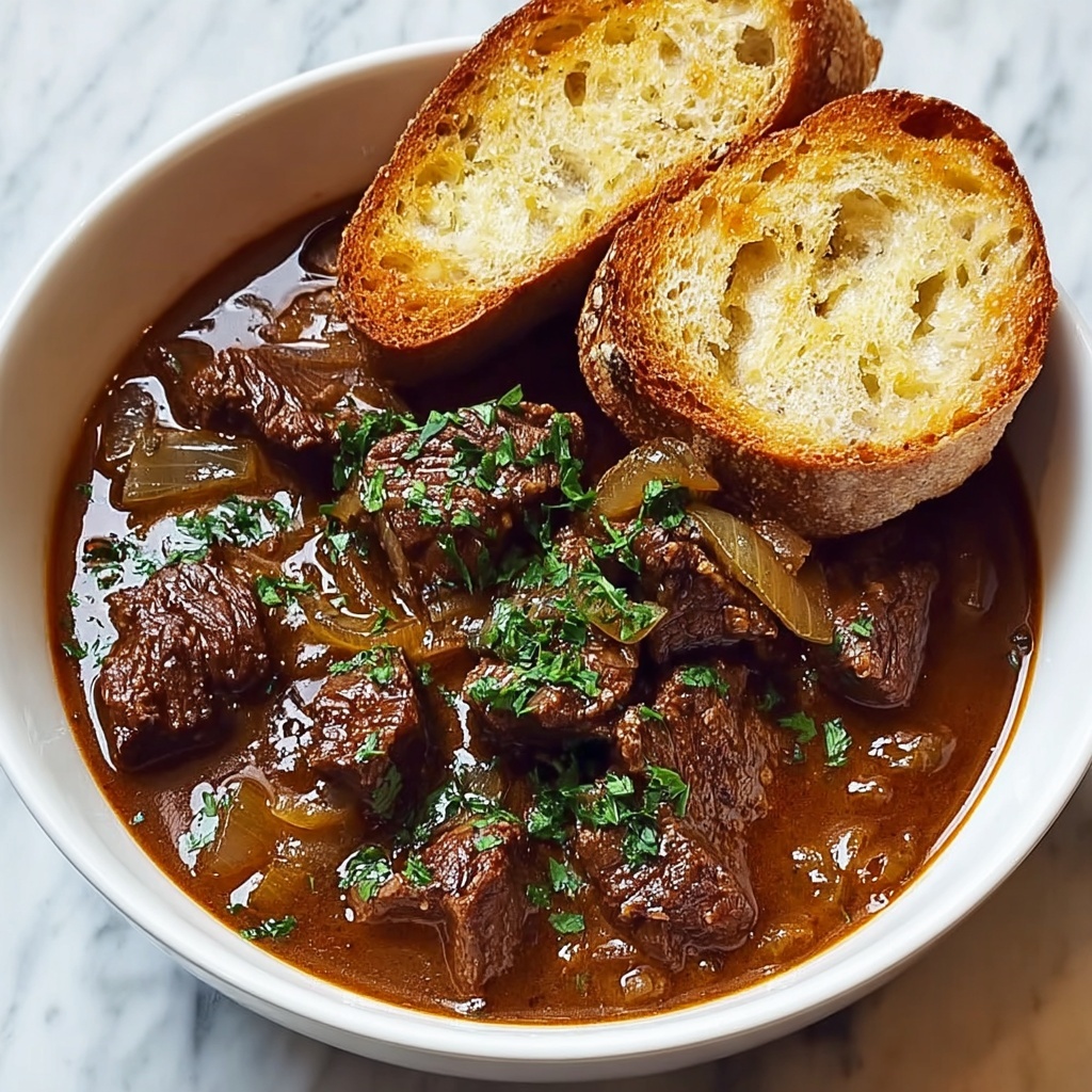 French Onion Beef Short Rib Soup Recipe - Recipe Image