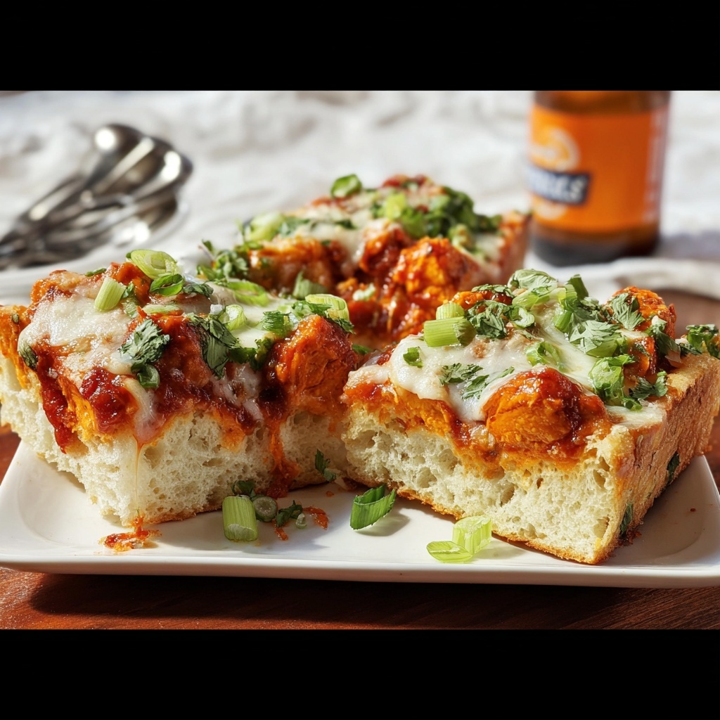 Buffalo Chicken French Bread Pizza Recipe - Recipe Image