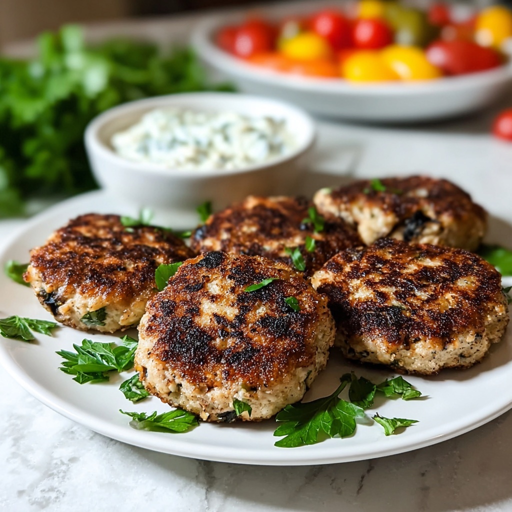 Mediterranean Chicken Patties Recipe - Recipe Image