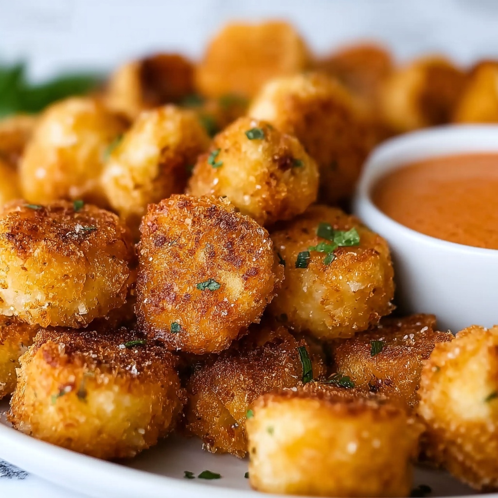 Crispy Cheesy Grits Fritters with Zesty Cajun Dipping Sauce Recipe - Recipe Image