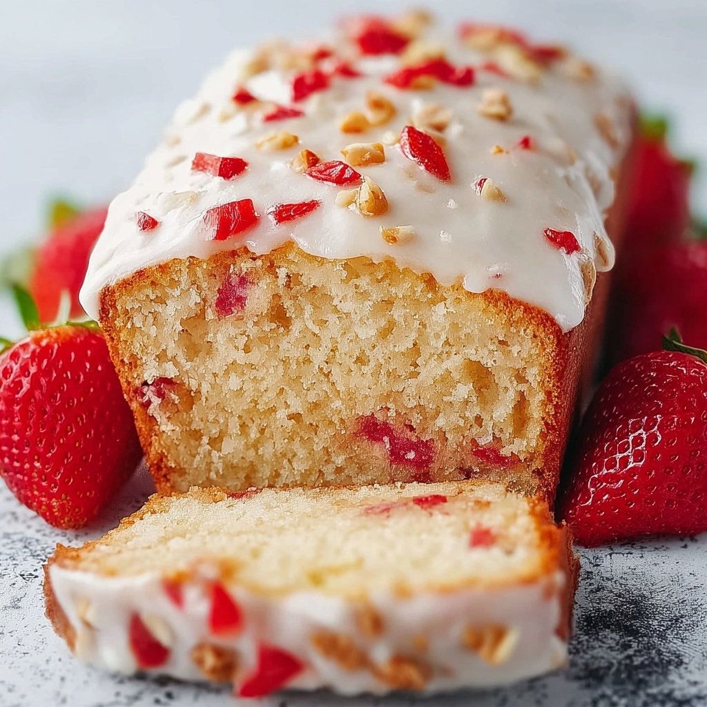 Irresistibly Moist Strawberry Bread with Sweet Glaze Recipe - Recipe Image