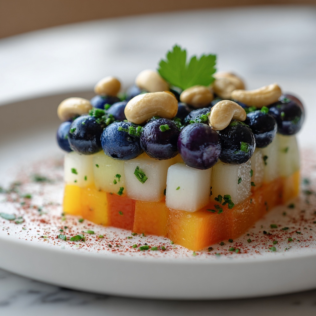 Spicy Blueberry Jicama Salad with Cashews Recipe - Recipe Image