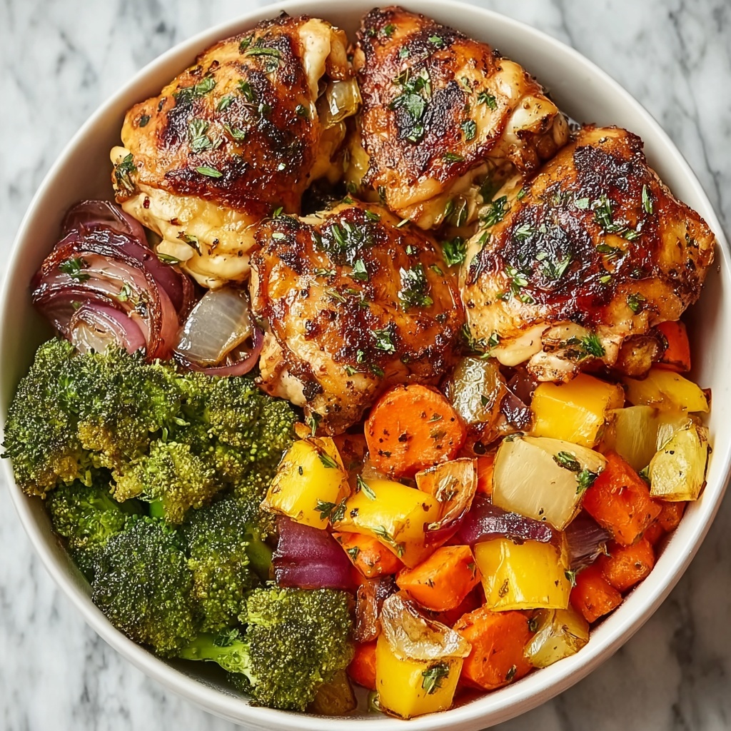 Roasted Garlic Chicken and Vegetables Recipe - Recipe Image