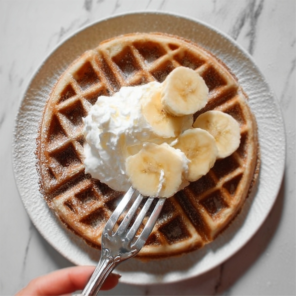 Flourless Banana Oat Waffles Recipe - Recipe Image