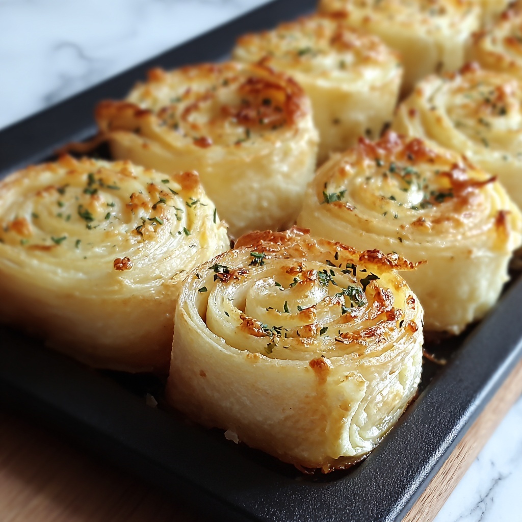 Cheesy Garlic Butter Rollups Recipe - Recipe Image