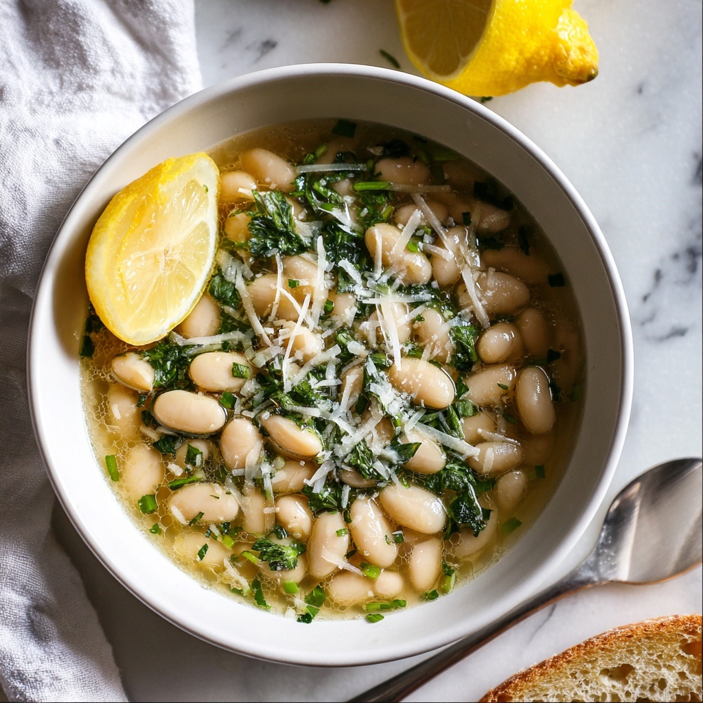 Brothy White Beans with Parmesan & Lemon Recipe - Recipe Image