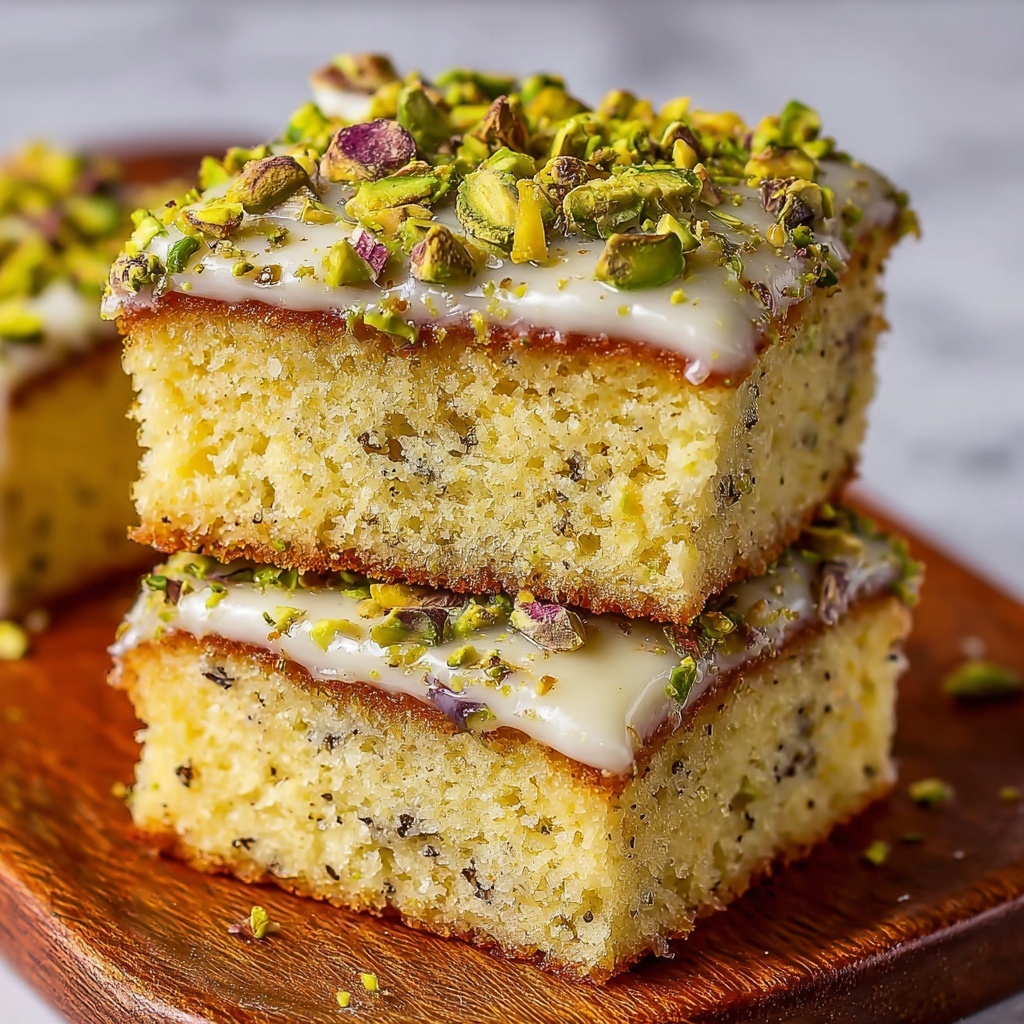 Lemon Pistachio Milk Cake Recipe - Recipe Image