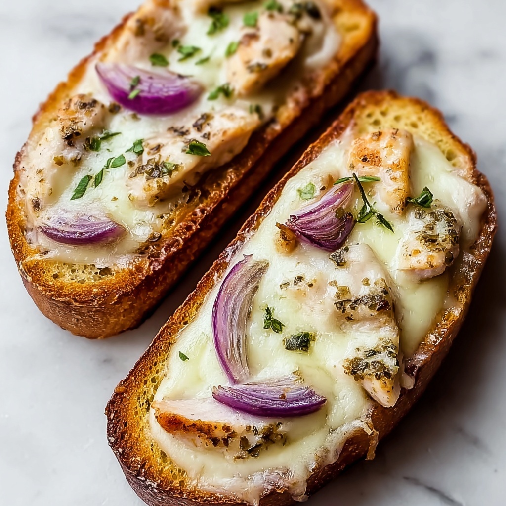 French Bread Chicken Alfredo Pizza Recipe - Recipe Image