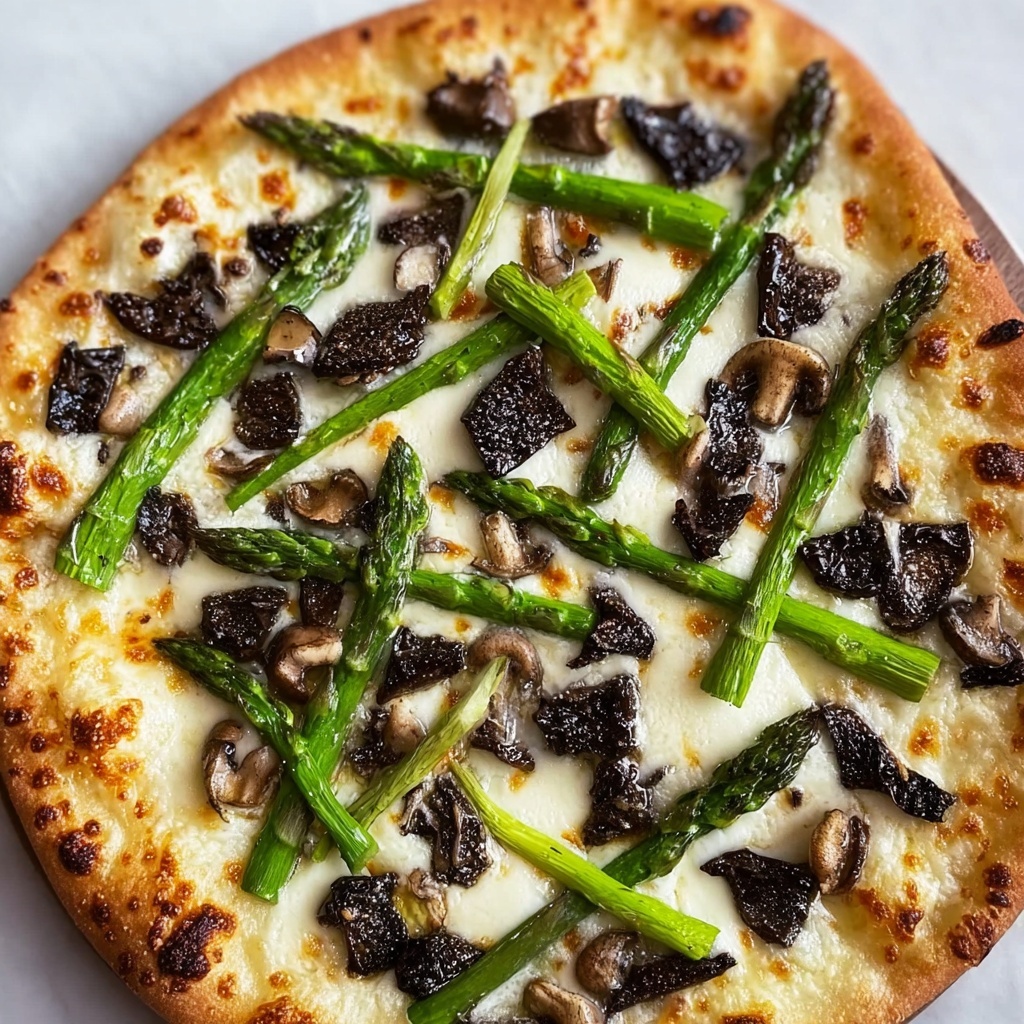 Asparagus Morel Pizza Recipe - Recipe Image