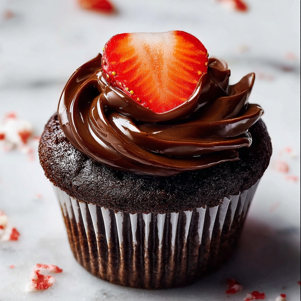 Chocolate-Covered Strawberry Cupcakes Recipe - Recipe Image