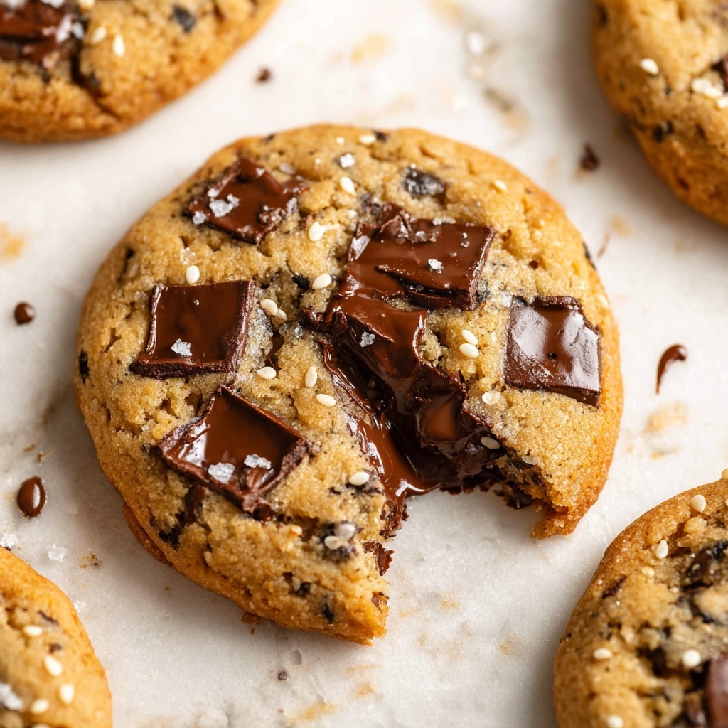 Vegan Tahini Chocolate Chip Cookies Recipe - Recipe Image