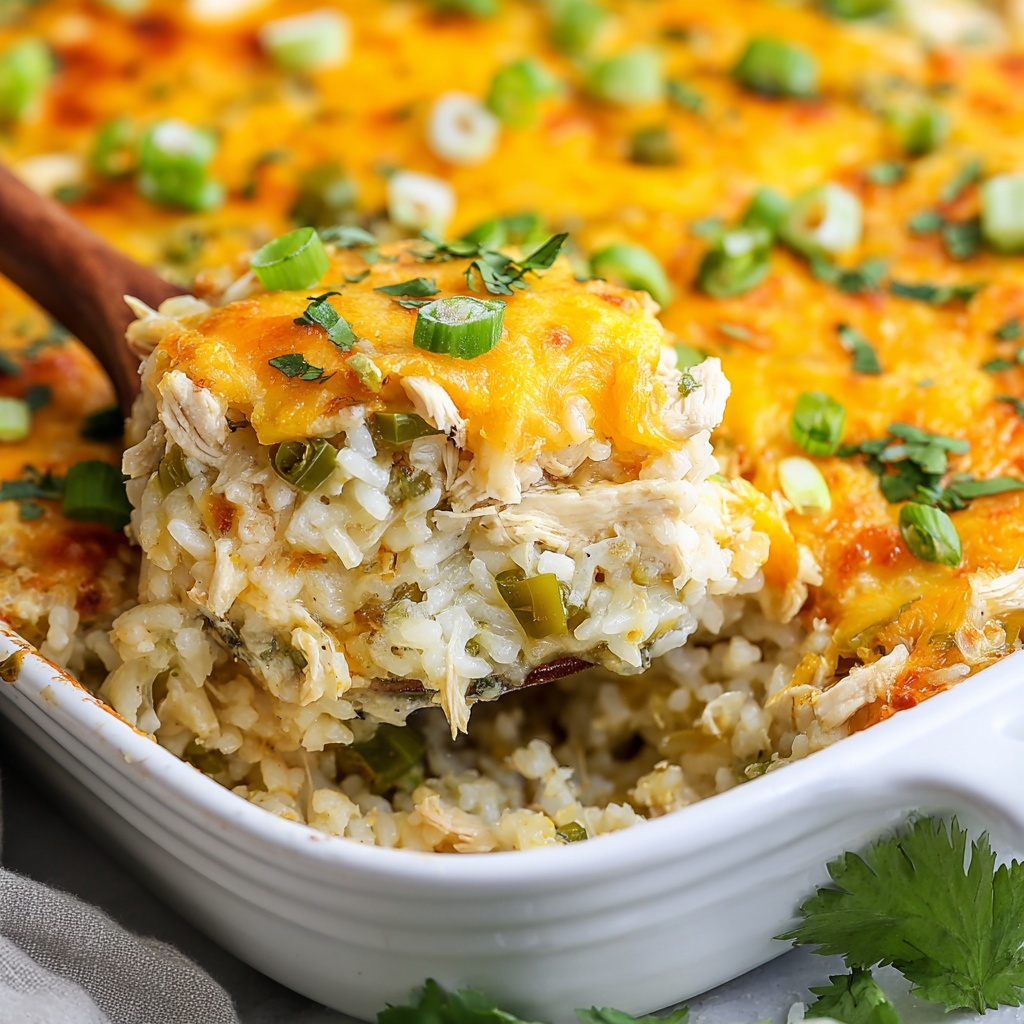 Green Chile Chicken and Rice Casserole Recipe - Recipe Image