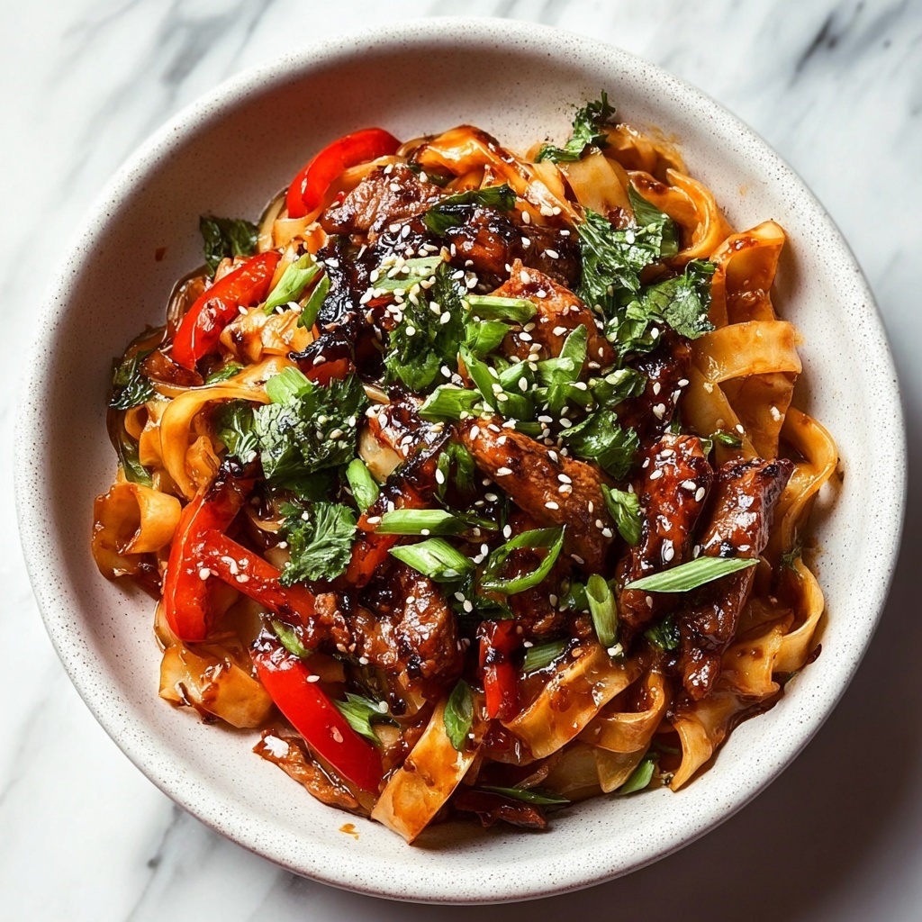 Crispy Garlic Chicken Drunken Noodles Recipe - Recipe Image