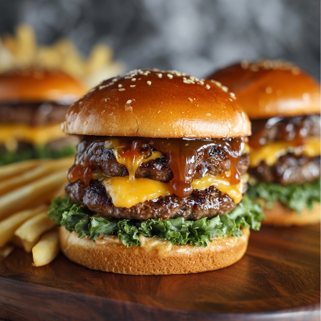 Teriyaki Parmesan Burgers with American Cheese Recipe - Recipe Image