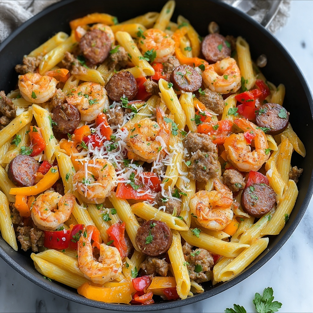 Cajun Shrimp and Sausage Pasta Recipe - Recipe Image