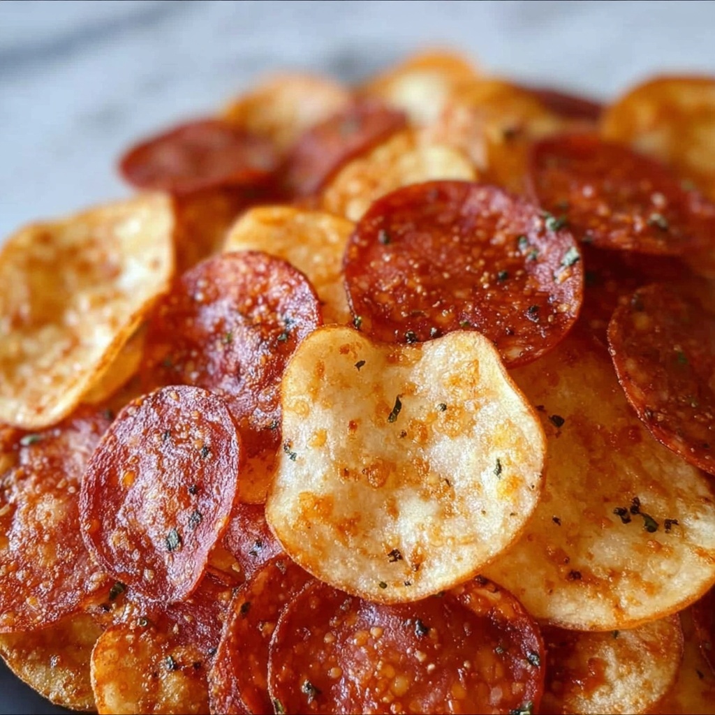 Mini Pepperoni Cheese Chips Recipe - Recipe Image