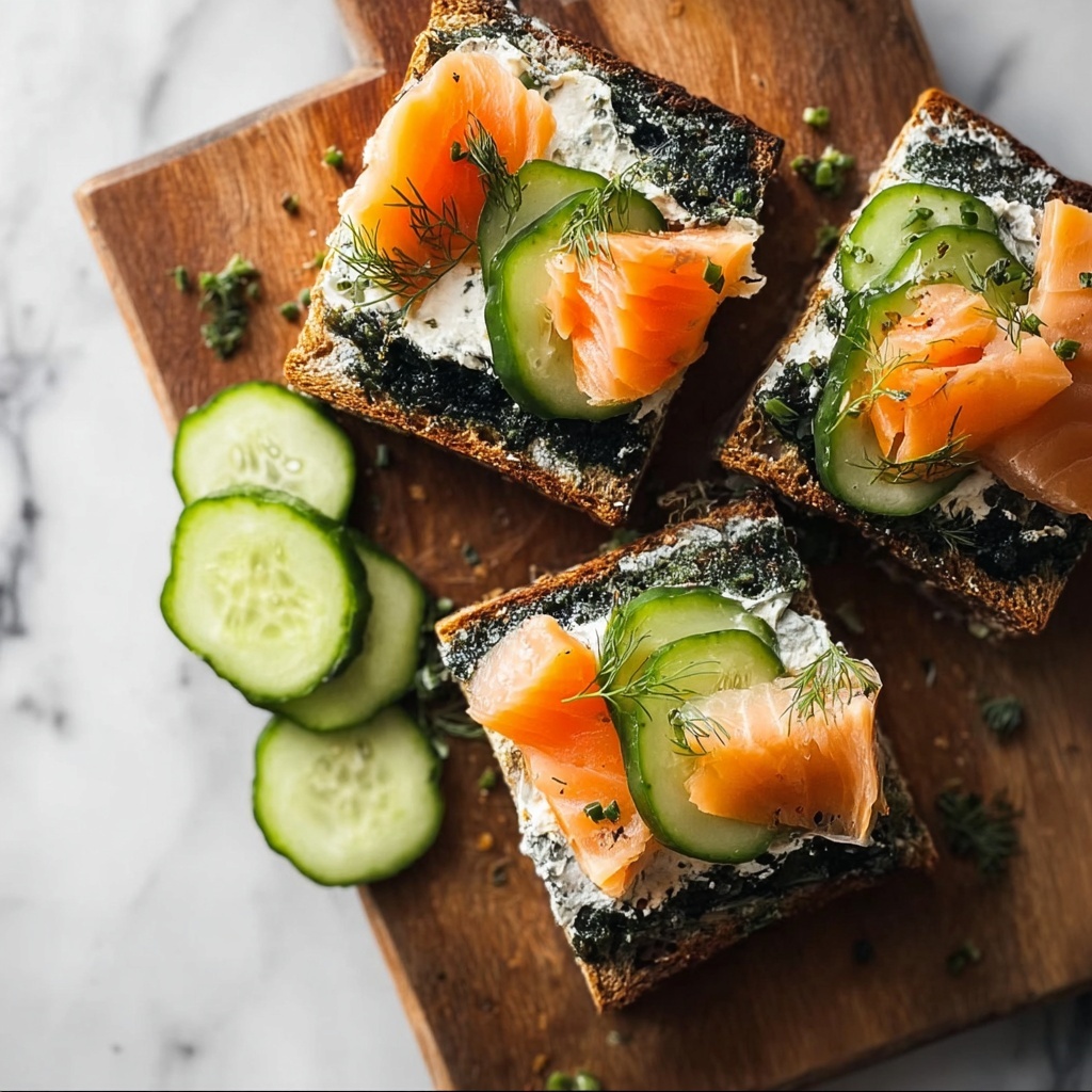 Smoked Salmon Pumperknickel Toasts with Cream Cheese, Capers, and Dill Recipe - Recipe Image