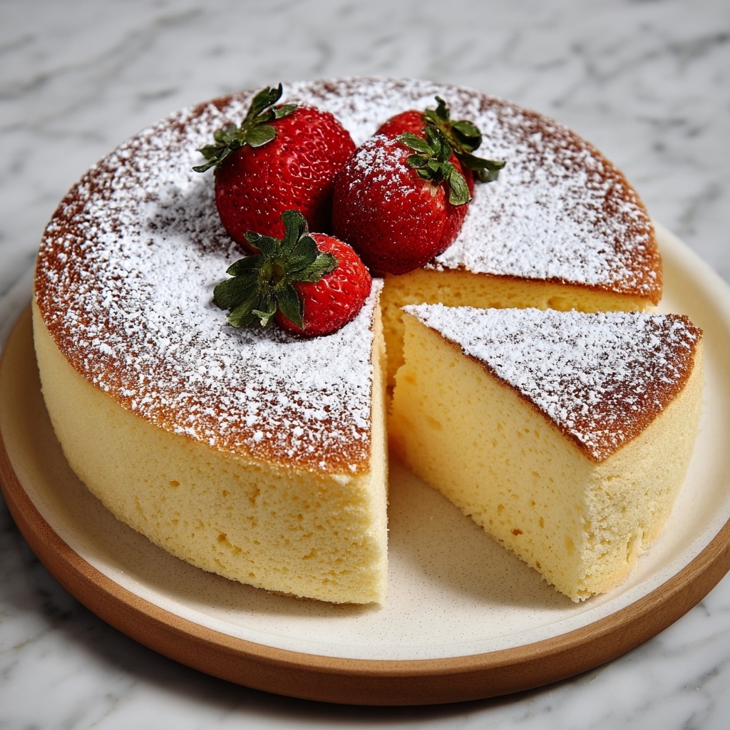 Classic Japanese Cotton Cheesecake: Fluffy and Light Recipe - Recipe Image