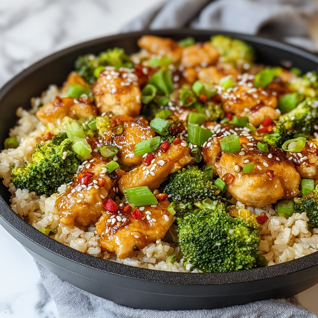 Teriyaki Chicken Skillet Casserole with Broccoli Recipe - Recipe Image