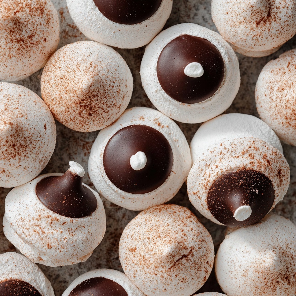 Vegan Meringue Mushrooms Recipe - Recipe Image