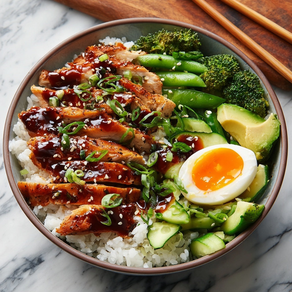 Sticky Chicken Rice Bowls Recipe - Recipe Image