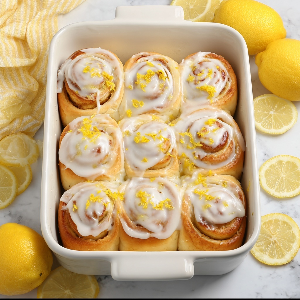 Lemon Sweet Rolls with Lemon Glaze Recipe - Recipe Image