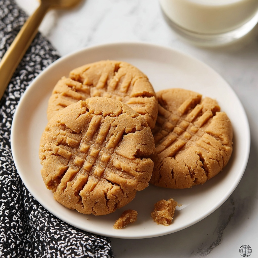 Easy Peanut Butter Cookies Recipe - Recipe Image
