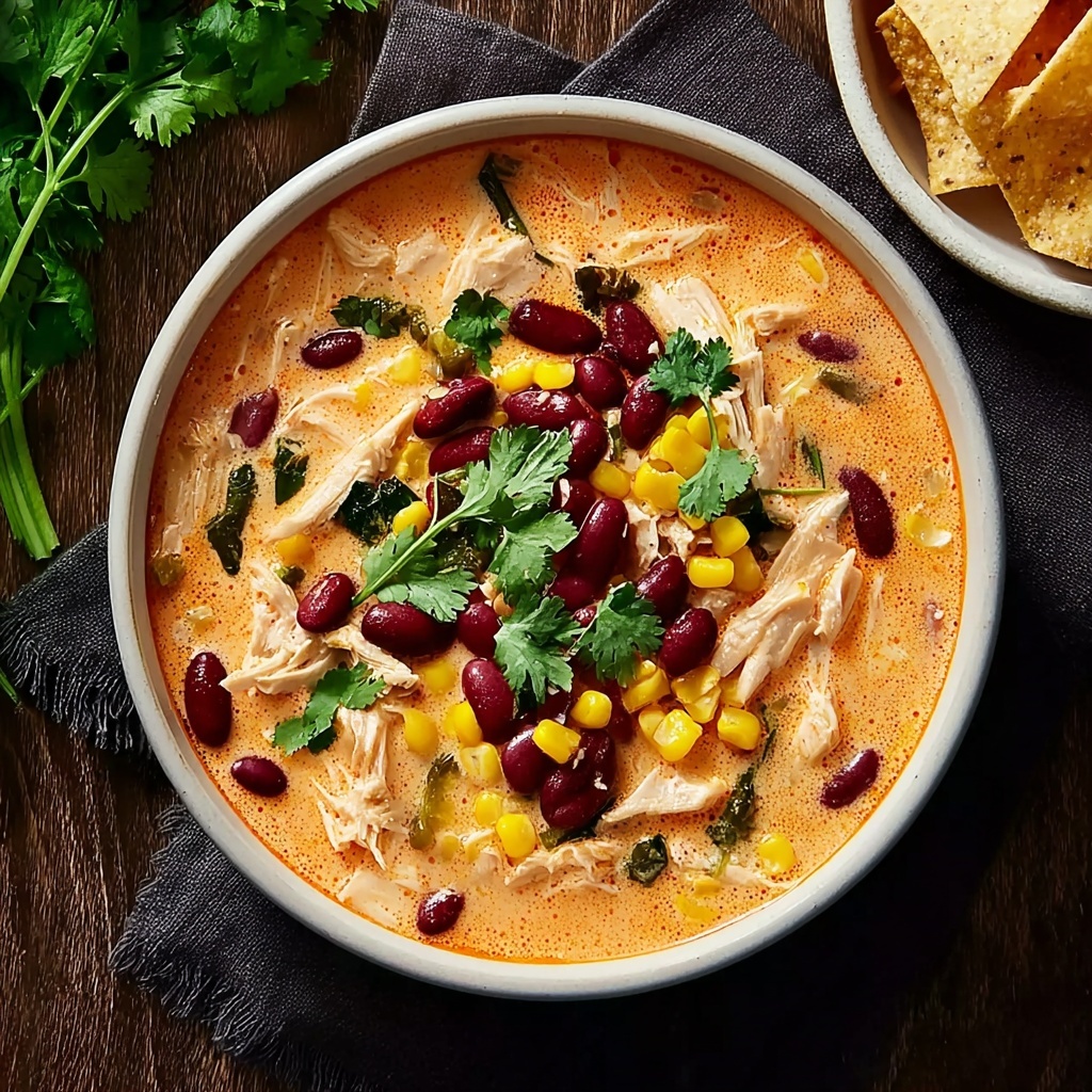 Slow Cooker Cream Cheese Chicken Chili Recipe - Recipe Image