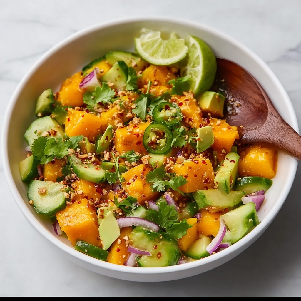 Mango Salad with Sweet Chilli Lime Dressing Recipe - Recipe Image