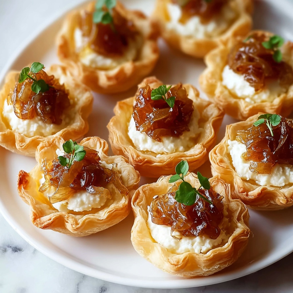 Irresistible Caramelized Onion and Goat Cheese Tarts Recipe - Recipe Image
