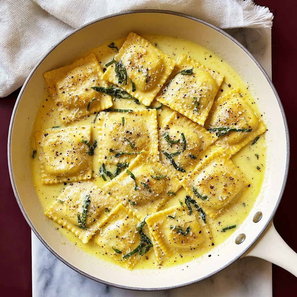 Creamy Lemon Herb Butter Ravioli Recipe - Recipe Image
