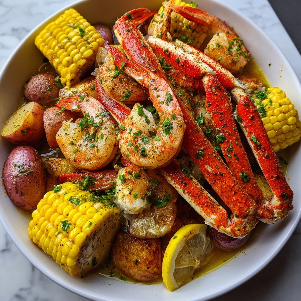 Cajun Seafood Boil with Garlic Butter Sauce Recipe - Recipe Image
