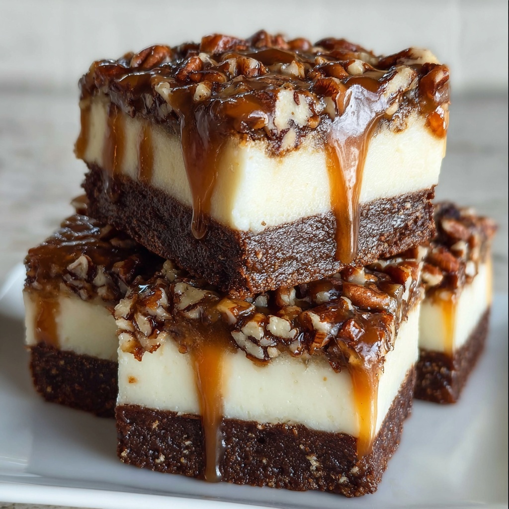 Milky Way Caramel Pecan Cheesecake Brownies Recipe - Recipe Image
