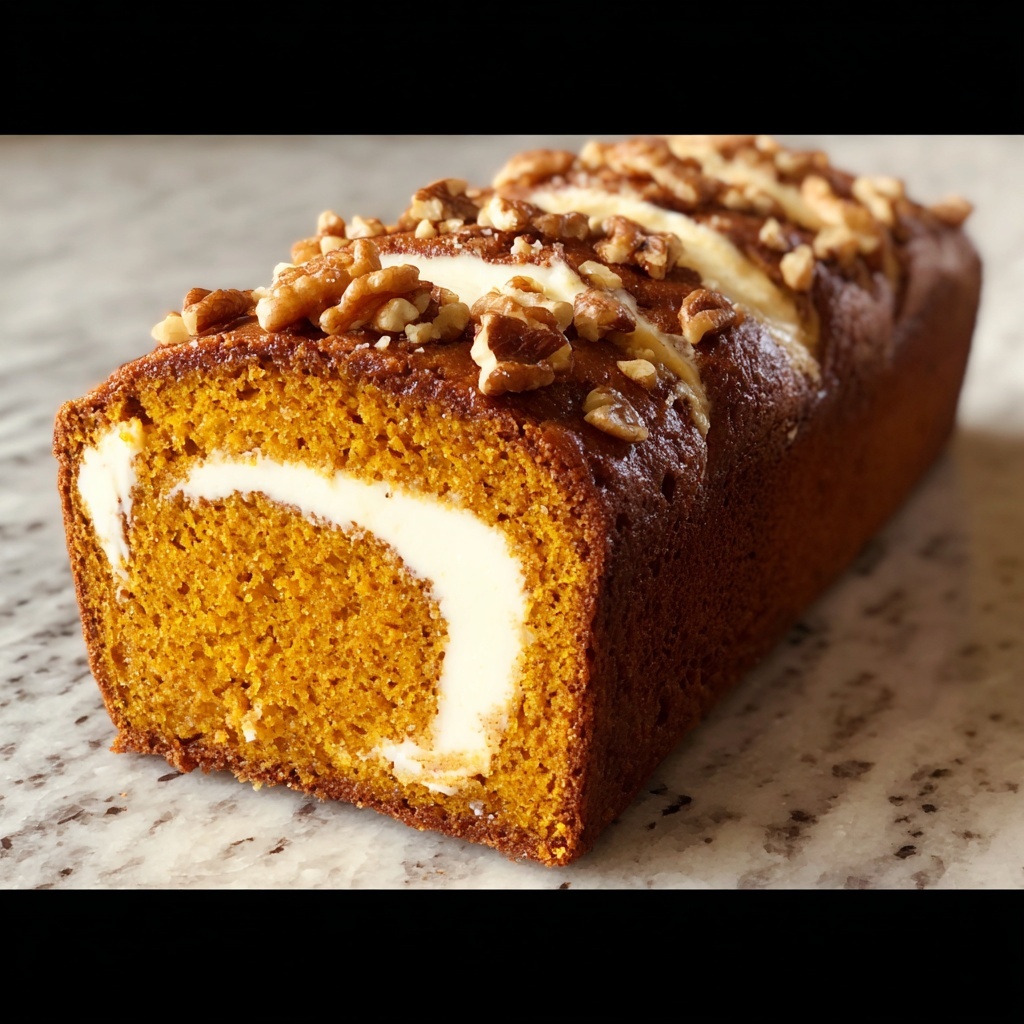 Cream Cheese Swirl Pumpkin Bread Recipe - Recipe Image