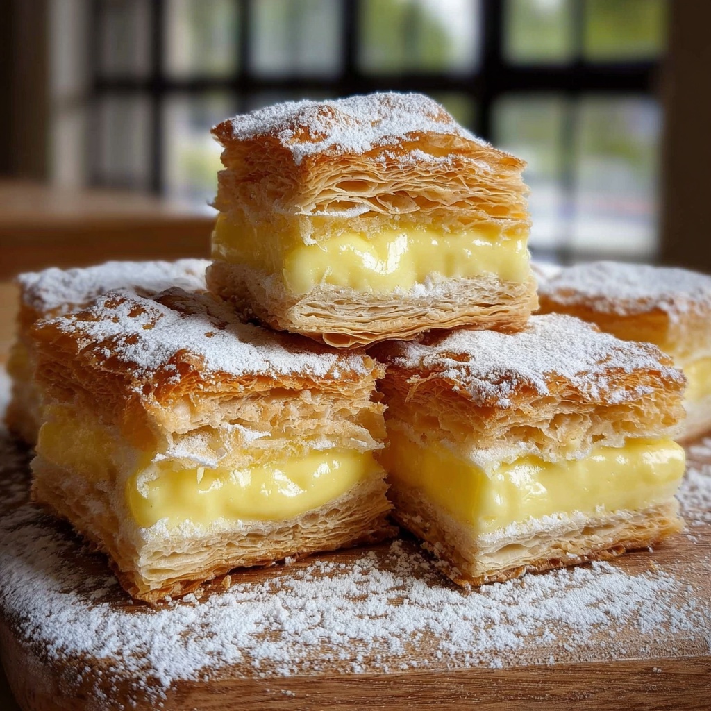Vanilla Custard Cream Squares Recipe - Recipe Image