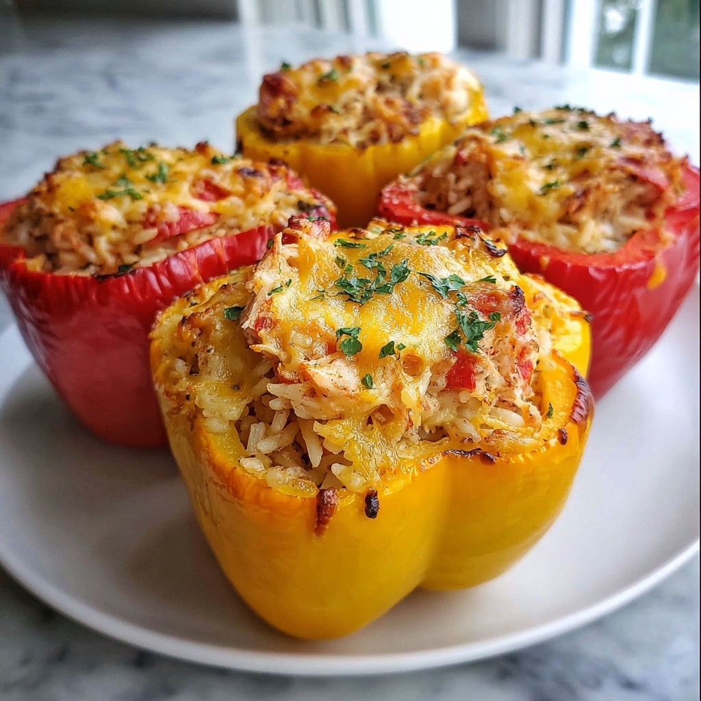 Crab and Shrimp Stuffed Bell Peppers Recipe - Recipe Image