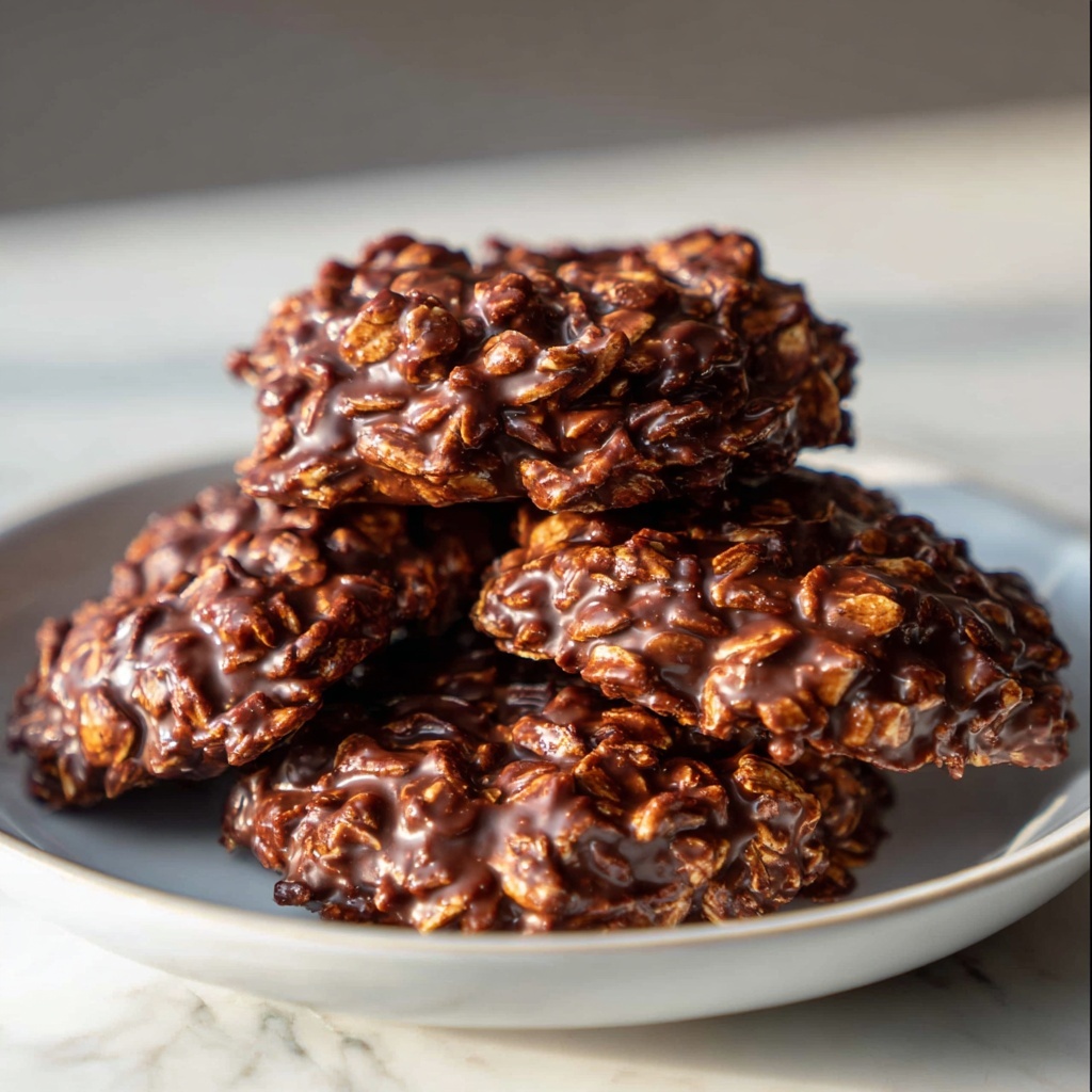 Chocolate Peanut Butter No Bake Cookies Recipe - Recipe Image