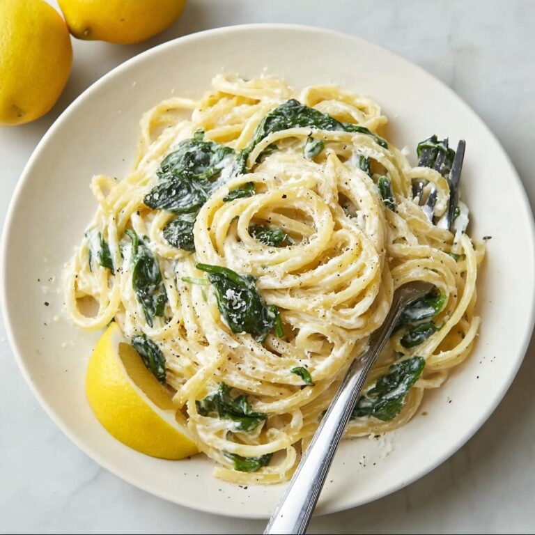 Zesty Lemon Ricotta Pasta & Spinach in Just 15 Minutes Recipe