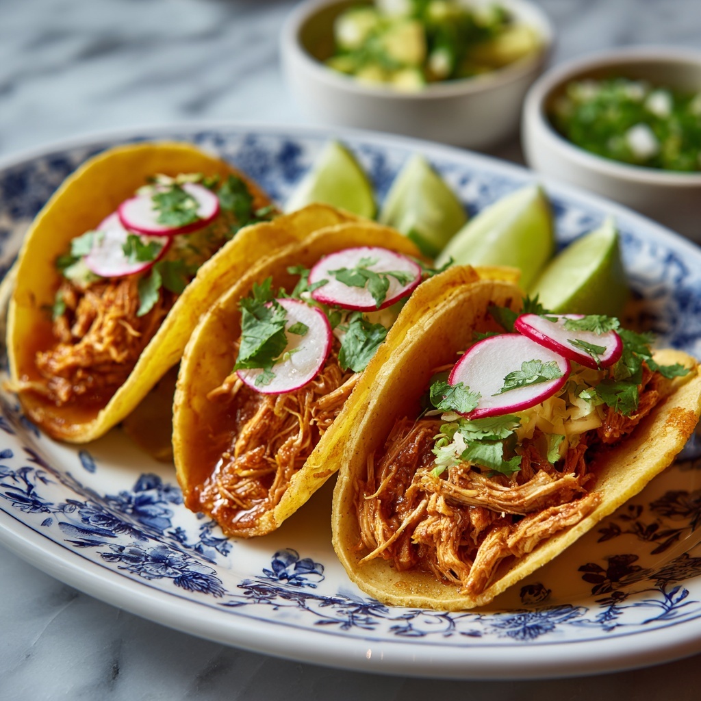The Best Chicken Tinga Tacos Recipe - Recipe Image