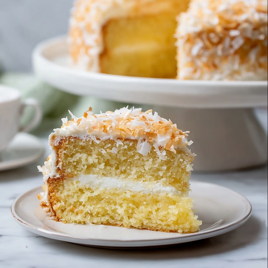 Coconut Custard Cake Recipe - Recipe Image